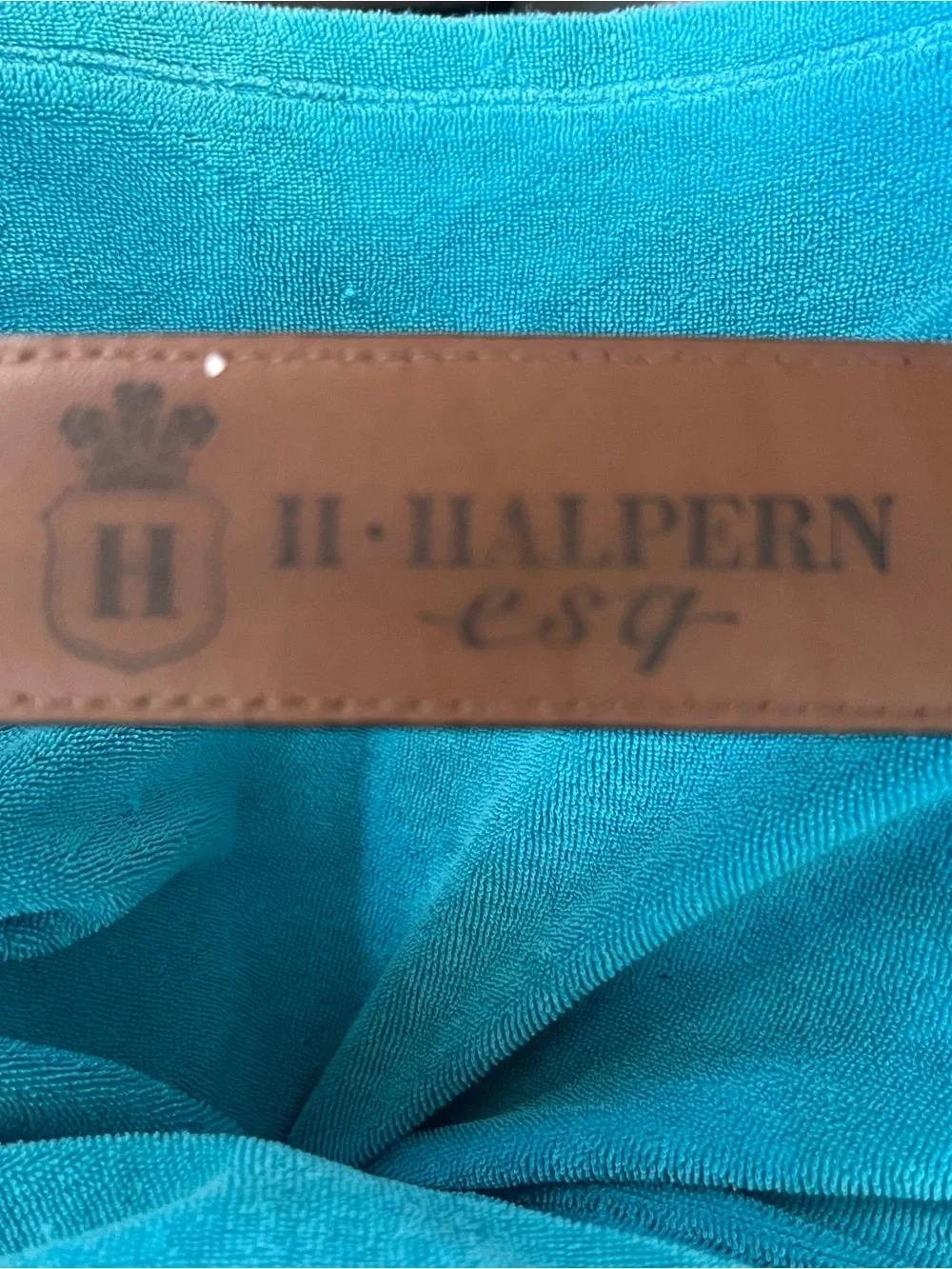 H. HALPERN ESQ. Men's 'Basic Black' Leather Belt Silver Buckle Size 36
